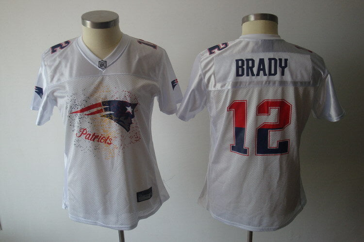 Patriot 2021/22 Brady #12 White/Navy/Red Women NFL Jersey