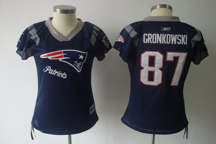Patriot 2021/22 Gronkowski #87 Navy/Gray Women NFL Jersey