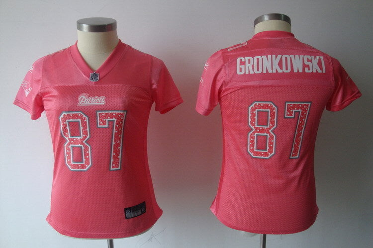 Patriot 2021/22 Gronkowski #87 Rose Pink/White Women NFL Jersey