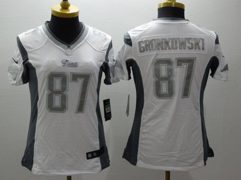 Patriot 2021/22 Gronkowski #87 White/Gray Women NFL Jersey