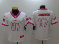 Patriot 2021/22 Gronkowski #87 White/Pink Women NFL Jersey