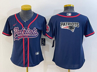Patriot 2021/22 Navy/Red Women NFL Baseball Style Jersey