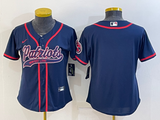 Patriot 2021/22 Navy/Red Women NFL Baseball Style Jersey