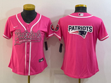 Patriot 2021/22 Pink/White Women NFL Baseball Style Jersey