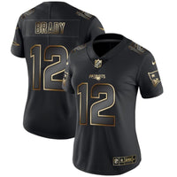 Patriot 2022/23 Brady #12 Black/Gold Women NFL Jersey