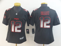 Patriot 2022/23 Brady #12 Black/Red/Gray Women NFL Jersey