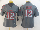 Patriot 2022/23 Brady #12 Gray/Red Women NFL Jersey