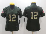 Patriot 2022/23 Brady #12 Green/Came Print Women NFL Jersey
