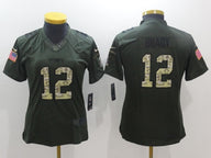 Patriot 2022/23 Brady #12 Green/Came Print Women NFL Jersey