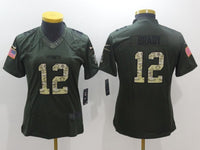 Patriot 2022/23 Brady #12 Green/Came Print Women NFL Jersey