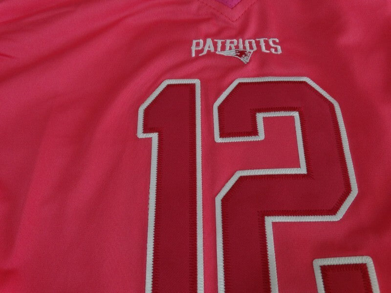 Patriot 2022/23 Brady #12 Pink/White Women NFL Jersey