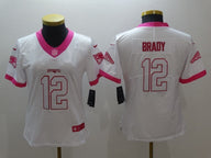 Patriot 2022/23 Brady #12 White/Pink Women NFL Jersey