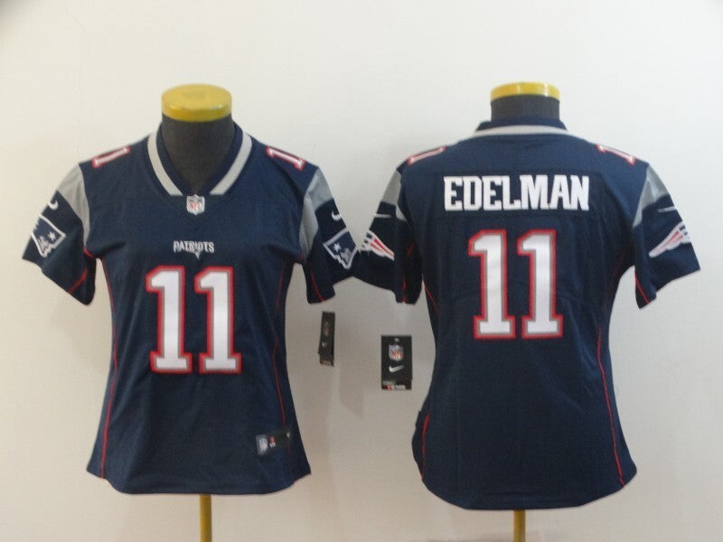 Patriot 2022/23 Edelman #11 Navy/Red/Gray Women NFL Jersey