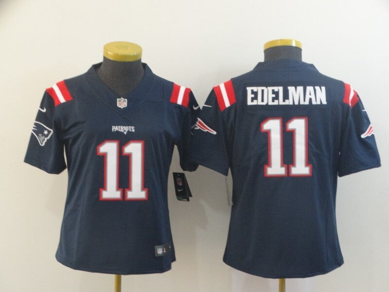 Patriot 2022/23 Edelman #11 Navy/Red/White Women NFL Jersey