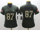 Patriot 2022/23 Gronkowski #87 Green/Came Print Women NFL Jersey