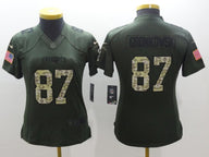 Patriot 2022/23 Gronkowski #87 Green/Came Print Women NFL Jersey