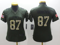 Patriot 2022/23 Gronkowski #87 Green/Came Print Women NFL Jersey