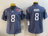 Patriot 25/26 Diggs #8 Storm Blue Women NFL Jersey