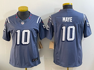 Patriot 25/26 Maye #10 Storm Blue Women NFL Jersey