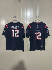 Patriots 25/26 Brady #12 Navy Game Kids Jersey