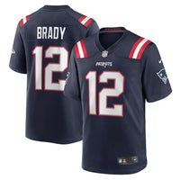 Patriots 25/26 Brady #12 Navy NFL Game Jersey