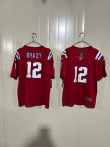 Patriots 25/26 Brady #12 Red Game Kids Jersey