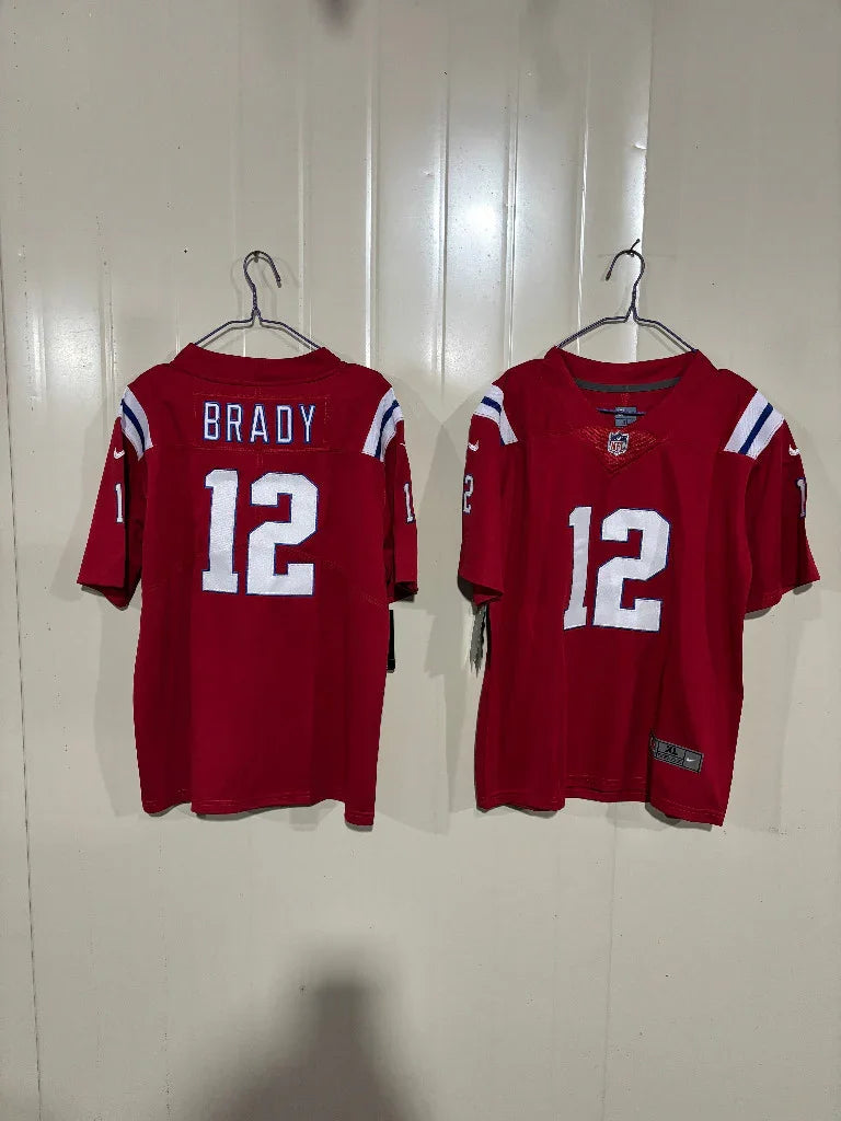 Patriots 25/26 Brady #12 Red Game Kids Jersey