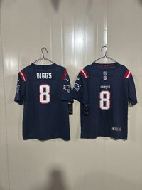 Patriots 25/26 Diggs #8 Navy Game Kids Jersey