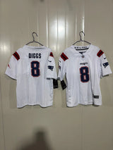 Patriots 25/26 Diggs #8 White Game Kids Jersey
