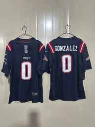Patriots 25/26 Gonzalez #0 Navy NFL Game Jersey