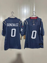 Patriots 25/26 Gonzalez #0 Storm Blue Jersey
