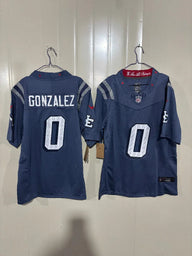 Patriots 25/26 Gonzalez #0 Storm Blue Jersey