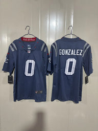 Patriots 25/26 Gonzalez #0 Storm Blue Kids Jersey