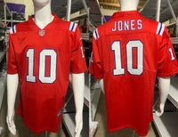 Patriots 25/26 Jones #10 Red NFL Game Jersey