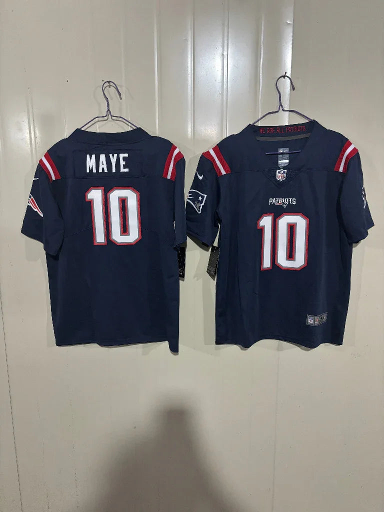 Patriots 25/26 Maye #10 Navy Game Kids Jersey