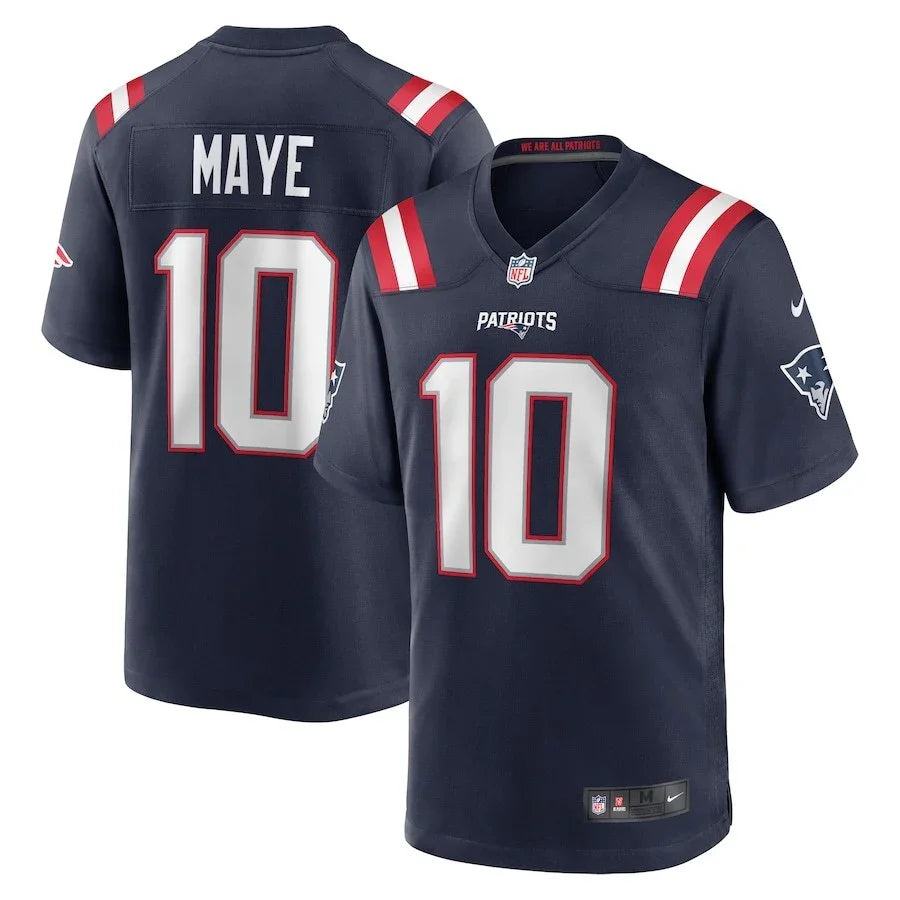 Patriots 25/26 Maye #10 Navy NFL Game Jersey