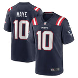 Patriots 25/26 Maye #10 Navy NFL Game Jersey