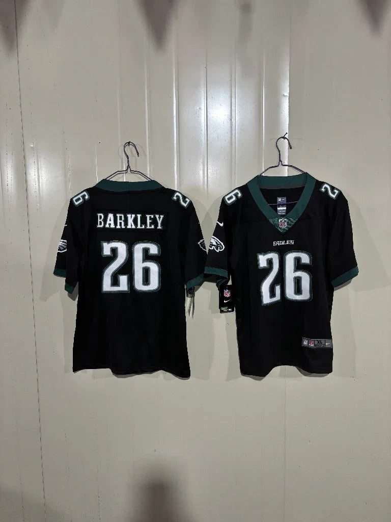 Philadelphia Eagles 25/26 Barkley #26 Black NFL Game Kids Jersey
