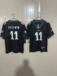 Philadelphia Eagles 25/26 Brown #11 Black NFL Game Kids Jersey