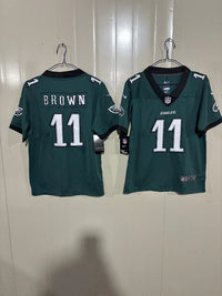 Philadelphia Eagles 25/26 Brown #11 Green/Black NFL Game Kids Jersey