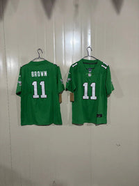 Philadelphia Eagles 25/26 Brown #11 Green NFL Game Kids Jersey