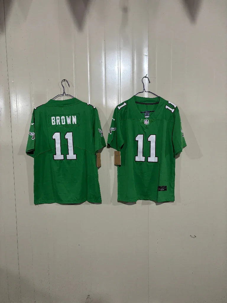 Philadelphia Eagles 25/26 Brown #11 Green NFL Game Kids Jersey