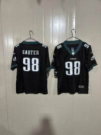 Philadelphia Eagles 25/26 Carter #98 Black NFL Game Kids Jersey