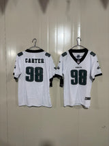 Philadelphia Eagles 25/26 Carter #98 White/Black NFL Game Kids Jersey