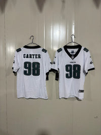 Philadelphia Eagles 25/26 Carter #98 White/Black NFL Game Kids Jersey