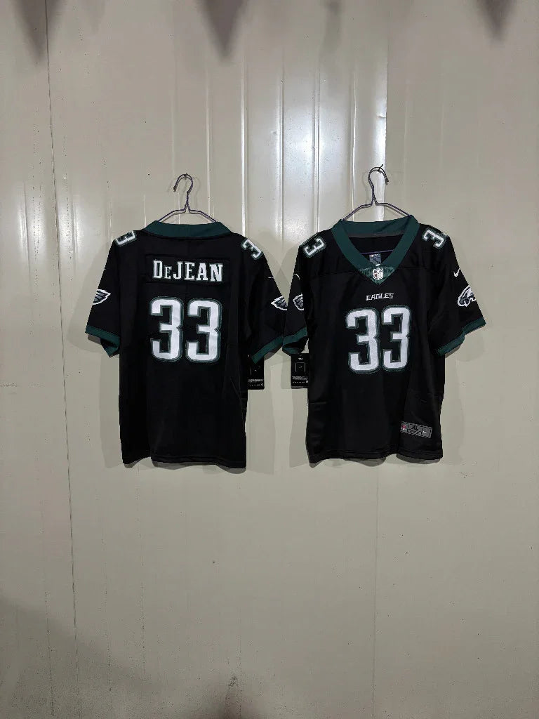 Philadelphia Eagles 25/26 DeJean #33 Black NFL Game Kids Jersey