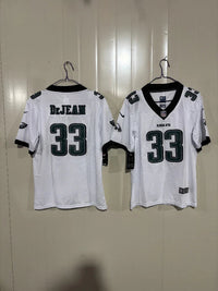 Philadelphia Eagles 25/26 DeJean #33 White/Black NFL Game Kids Jersey