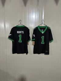 Philadelphia Eagles 25/26 Hurts #1 Black/Green NFL Game Kids Jersey