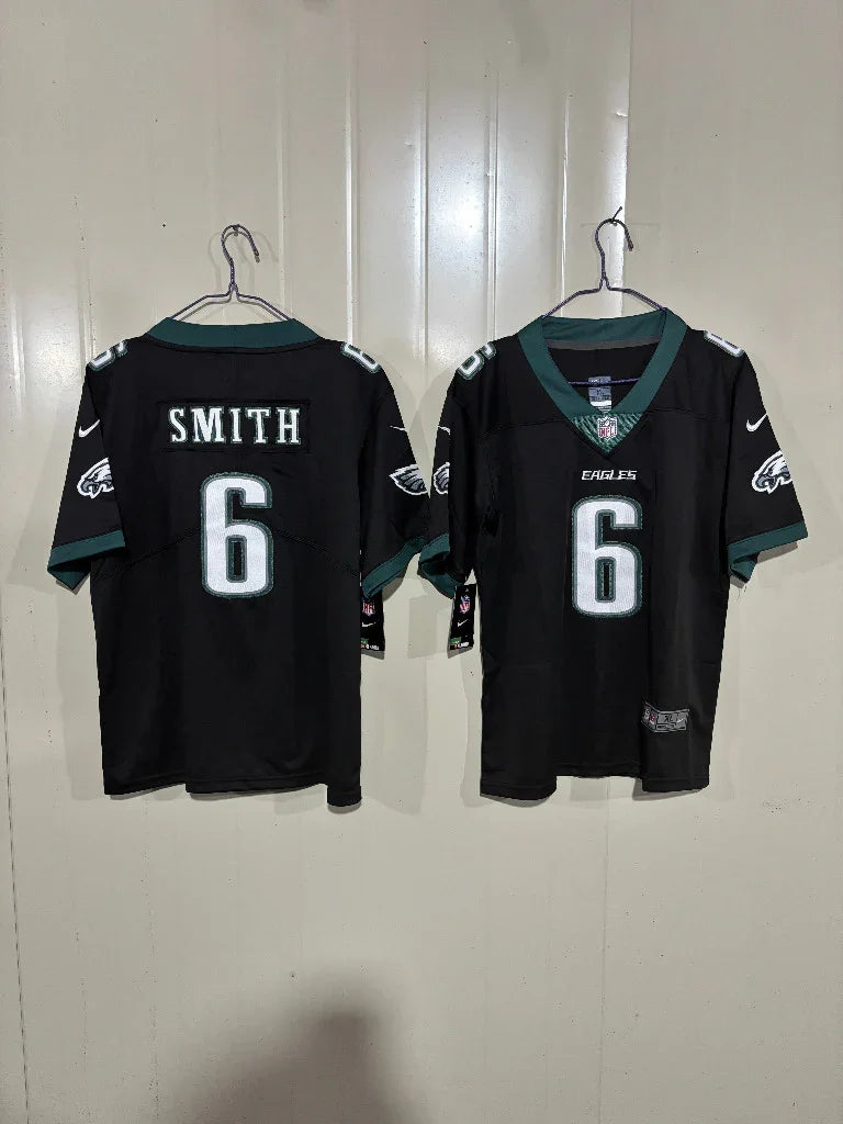 Philadelphia Eagles 25/26 Smith #6 Black NFL Game Kids Jersey