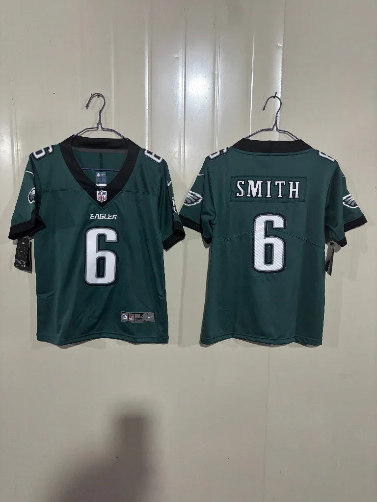 Philadelphia Eagles 25/26 Smith #6 Green/Black NFL Game Kids Jersey